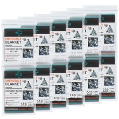 General Medi Emergency Blanket (12-Pack),Emergency 12 pack, Silver(210x130cm)