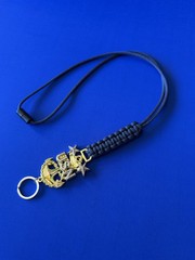 USN E9 MCPO Gold/Silver Anchor with Navy Blue Paracord Neck Lanyard