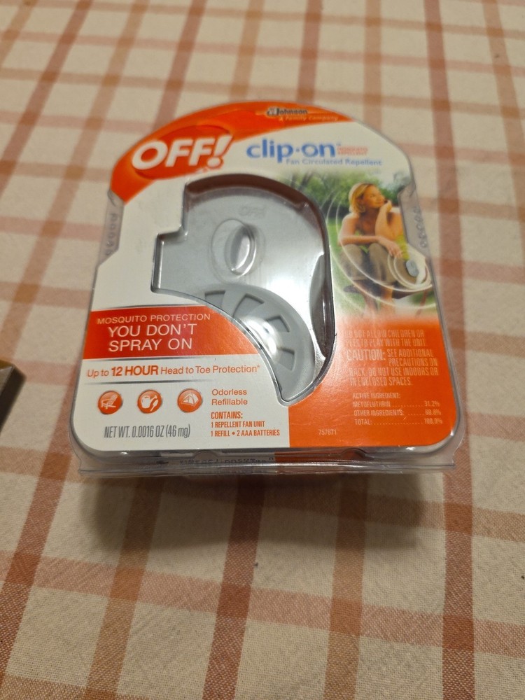 OFF! Clip On Mosquito Repellent Fan Circulated Kit 1 Fan New