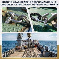316 Stainless Steel D Ring Bow Shackles, Heavy Duty Anchor Shackles with Secu…