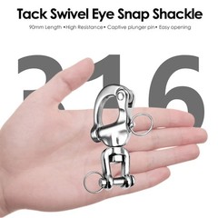 316 Stainless Steel Clevis Swivel Jaw Snap Shackle Quick Release Sailing Hook