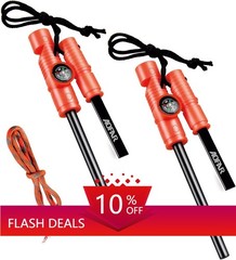 Fire Starter Flint with Paracord and Whistle, AF-381/AF-381