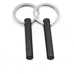 Survival Drilled Ferrocerium Flint Fire Starter Rod with Keychain Ring 2 Inch…