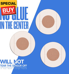 -Sensor Covers for Libre 2/3-30 Pack Tan Color Sensor Covers-Waterproof Adhesive