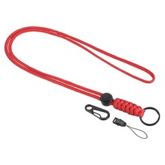 20″ Paracord Lanyard Necklace Keyring Cord Clasp Strap Badge Holder Red