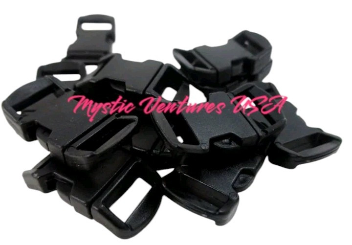 12 Pack Paracord Bracelet Buckle .75″ X 1.75″ Plastic Release Snap Survival