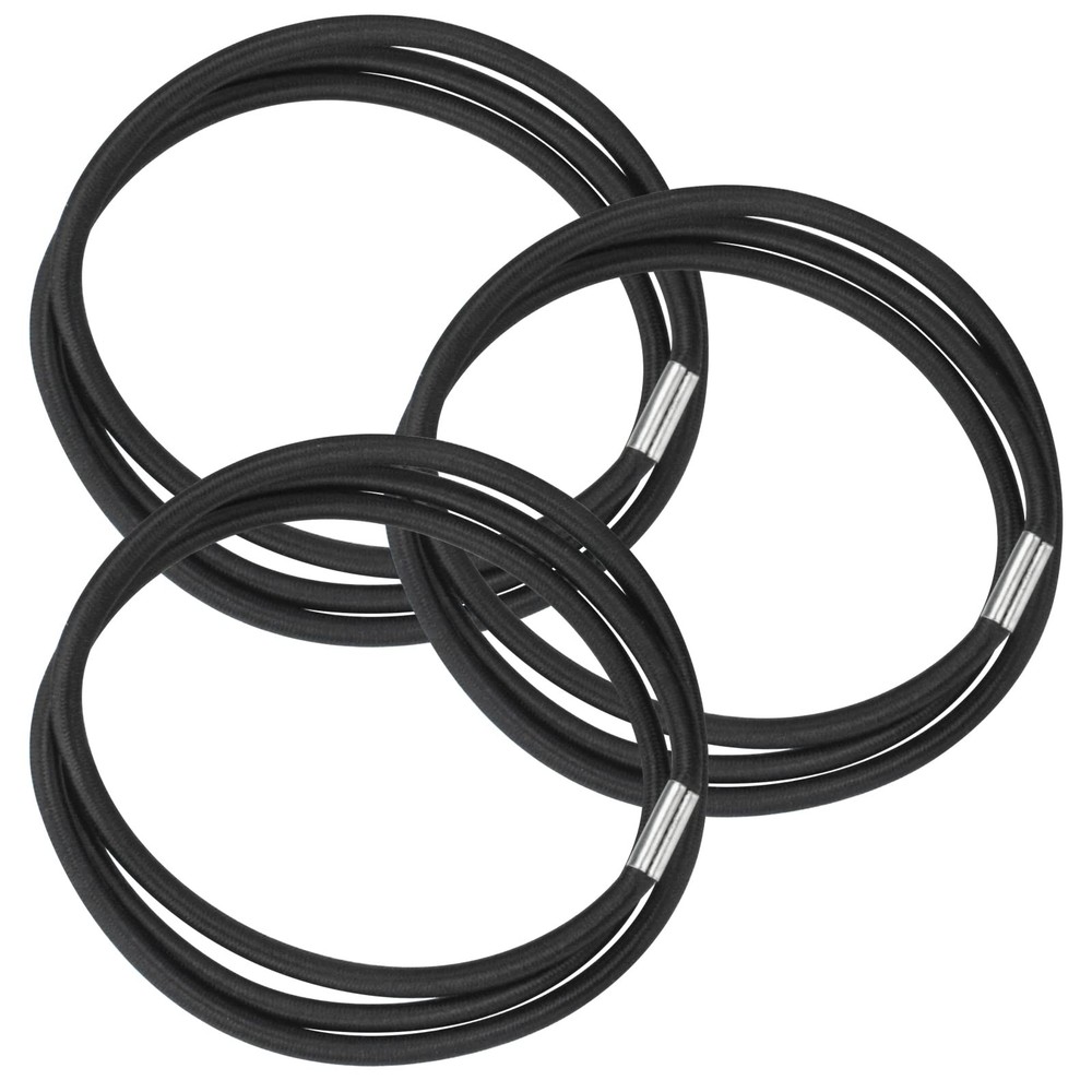 3 Pack Large Trash Can Bands Elastic Large(55,65,96gal), 3 Pieces Black