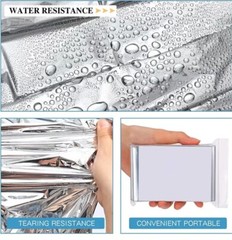 8 Pack Emergency BLANKET Thermal Survival Safety Insulating Mylar Heat 84″ X52″