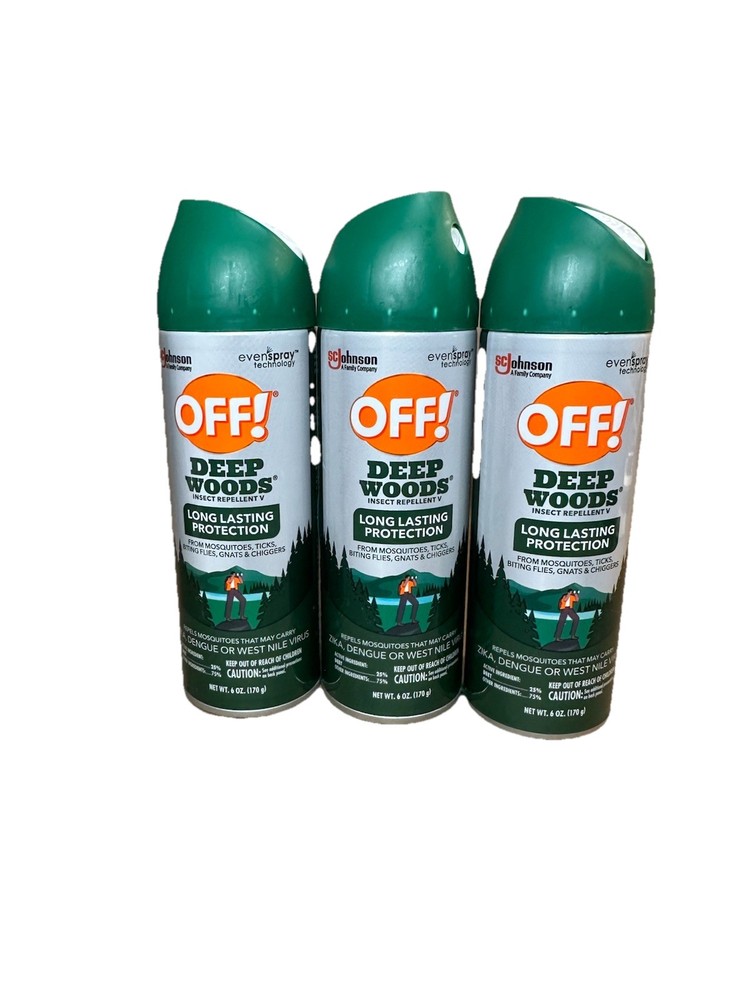 3-PACK OFF! Deep Woods 25% DEET Insect Repellent, 6 oz Long Lasting NEW