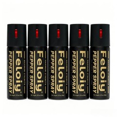 5 Pcs Feloiy Professional Pepper Spray Strength 2 Oz Self Defense Protection US
