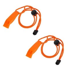 Molain Emergency Whistles with Lanyard, Safety Whistle Survival Shrill 2 Pack