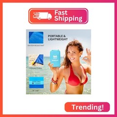 WIWIGO Beach Blanket Mat Waterproof Sandproof for 2-8 Adults Quick Drying