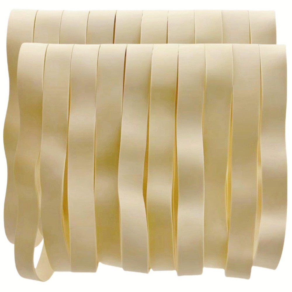 Size #107 Rubber Bands, 7 inch Extra Large Wide Thick #107, Light brown