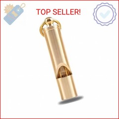 Loudest Brass Whistle — The Original 2-Inch Premium Emergency Whistle 125db+ One