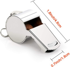 Stainless Steel Whistle with Lanyard, Very Loud Sports Whistle, Perfect for Refe