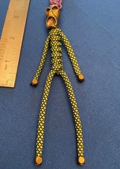 paracord keychain. bag purse, backpack, jacket zipper pull. Screaming skull bead