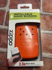 Zippo 12 Hour Orange Refillable Hand Warmer New
