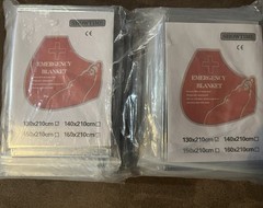 Emergency Mylar Thermal Blanket-sHowTime- 130x210cm 12pack
