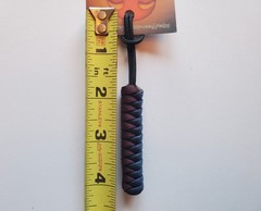 Frozen State Cords Stud Knife Lanyard 550 Paracord Maroon & Blue UV Reactive