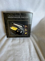 Sport AM/FM Radio Clock Torch Flashlight (Lamp) Black Yellow Adjust Lamp Vintage