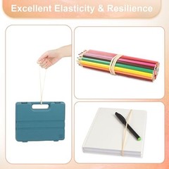 Large Rubber Bands, 120 Pcs, 7×1/8 Inches, Light Beige Big Rubber Bands, Giant