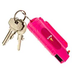 BURN Pepper Spray 1/2oz Keychain – Self Defense Safety Lock Case Molded Pink