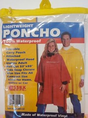 Essex Mfg. Vintage New Old Stock Yellow Lightweight Poncho 52″×80″Free Shipping!