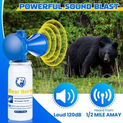 4 Pack 1.4oz Bear Horn Self Defense Loud Air Horn for Wild Animals 120dB Heard