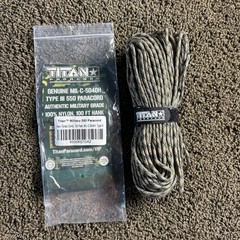 TITAN 550 PARACORD Forest CAMO 100 FEET MIL-C-5040H Type III Cord