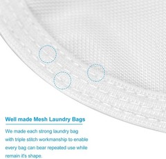 GOGOODA Delicates Laundry Bags, Fine Mesh Wash Bag for 2 Set(2 Large), White