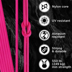 Teceum Paracord Type Iii 550 Sofit Pink 100 Ft 4Mm Tactical Rope Mil-Spec