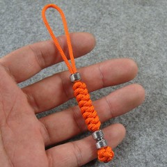 2 Pack Handmade 2mm Paracord Knife Lanyard With Steel Beads
