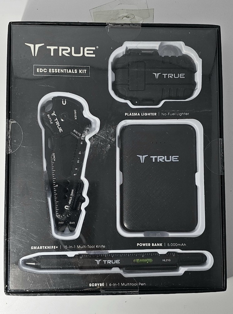 TRUE EDC Essentials Kit SmartKnife+ 5000mAh Power Bank Plasma Lighter Scrybe Pen