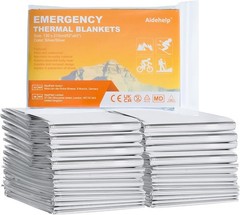 24 Pack Emergency Blankets Mylar Thermal Space Blankets Survival & Protection