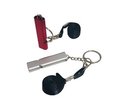 2 Pack Emergency Whistles Double Tube with Keychain for Outdoor Camping Hiking