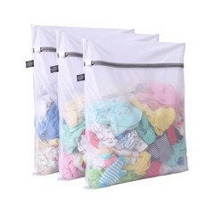 Kimmama Lingerie Bags for Washing Delicates, Garment Bag 3S(10×12″), White