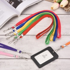 25Pcs 17.3″ Polyester Carabiner Lanyard, Red/Blue/Green/Purple/Black