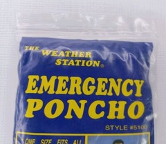 Vintage Emergency Poncho The Weather Station Clear Vinyl