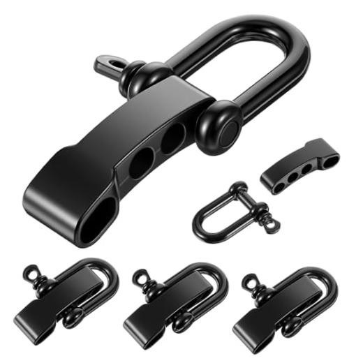 4 Pack Durable Paracord Bracelet, Paracord Bracelet Shackle Buckle, Metal