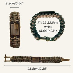 Paracord Survival Bracelet Adjustable Outdoor Gear