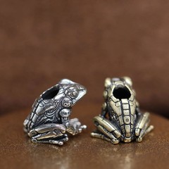 Mechanical Frog Brass Knife Beads Animal EDC DIY Paracord Woven Bracelet Lanyard