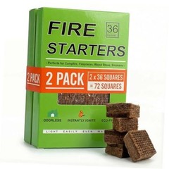 Fire Starter Cubes for Campfires: Natural Fire Starters Squares | Quick 72 pcs