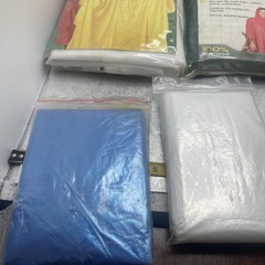 Lot of 4 Rain Poncho 1 Size Fits Most Outdoors Camping Hiking Survival Ozark