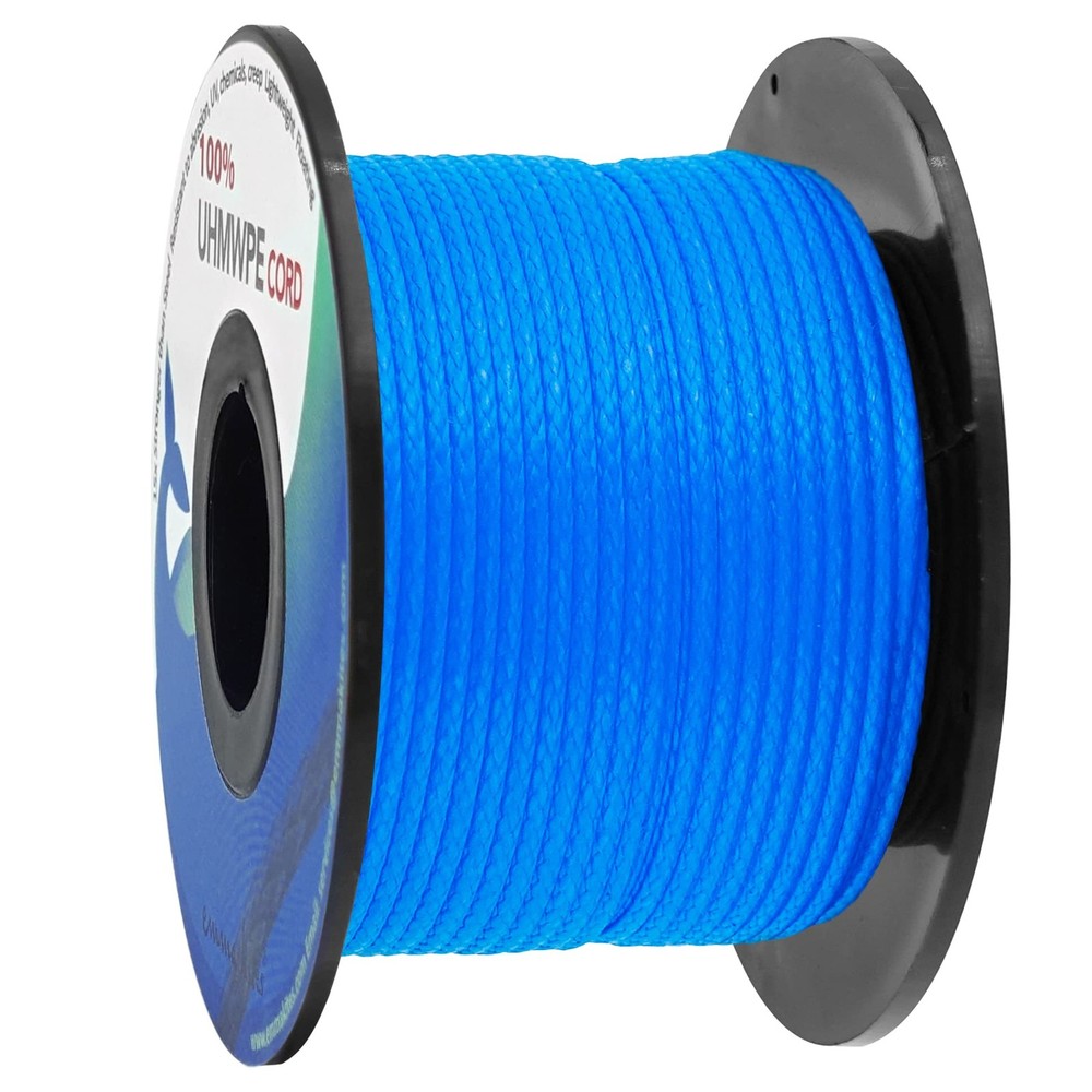 1mm UHMWPE Micro Cord Rope 100ft, 350lb Durable Twine for Tarps & Survival