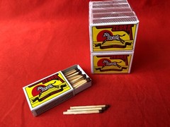 ZEBRA SAFETY MATCHES BOX OF 10 MATCHES WITH NO STICKS – EMPTY BOXES