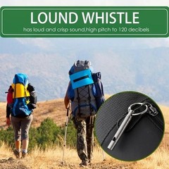 1 Pc Emergency Survival Whistle Necklace Hiking Camping Safety Mini Tool