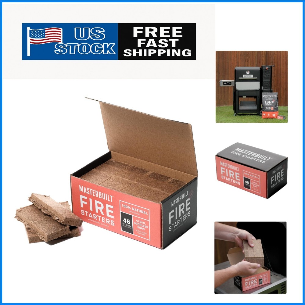 All-Natural 48-Count Fire Starters – Lights When Wet for Ultimate Convenience