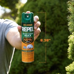 Repel Sportsmen Max 40% DEET Insect Repellent Aerosol Spray, 8.125 oz (8 Pack)