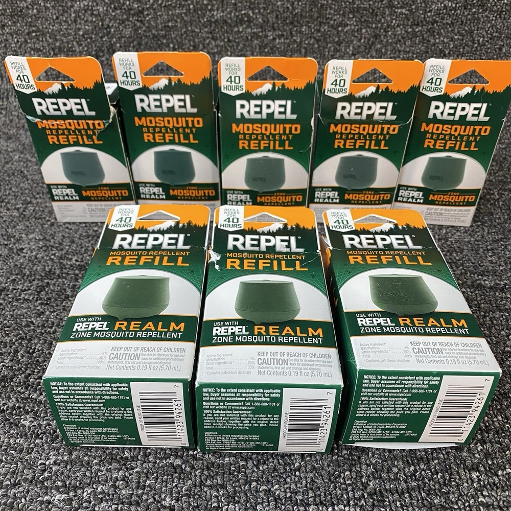 Repel Realm Zone Mosquito Repellent Refills 8 Refills Torn Packages