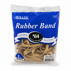 [Pack of 2] Bazic #64 Rubber Bands 2 oz 3 1/2 x 1/4 in 8.9 x 0.64 cm
